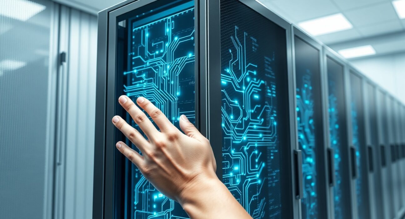 AI content moderation technology analyzing data streams for platform safety in real-time.