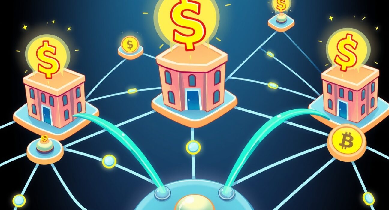 MoonPay enterprise stablecoin service connecting multiple blockchain networks with secure digital dollar transfers