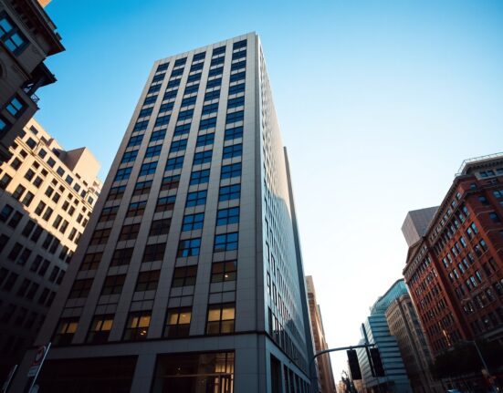 Morgan Stanley headquarters building in New York City on a sunny day