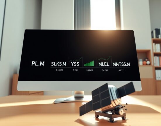 MSX platform listing for five US space-themed stock tokens showing performance charts.