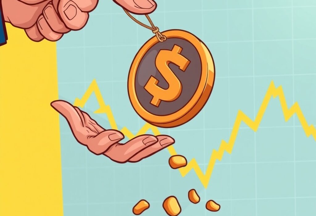 Illustration depicting the dramatic MYX token price drop following a major investor sell-off after its token unlock event.