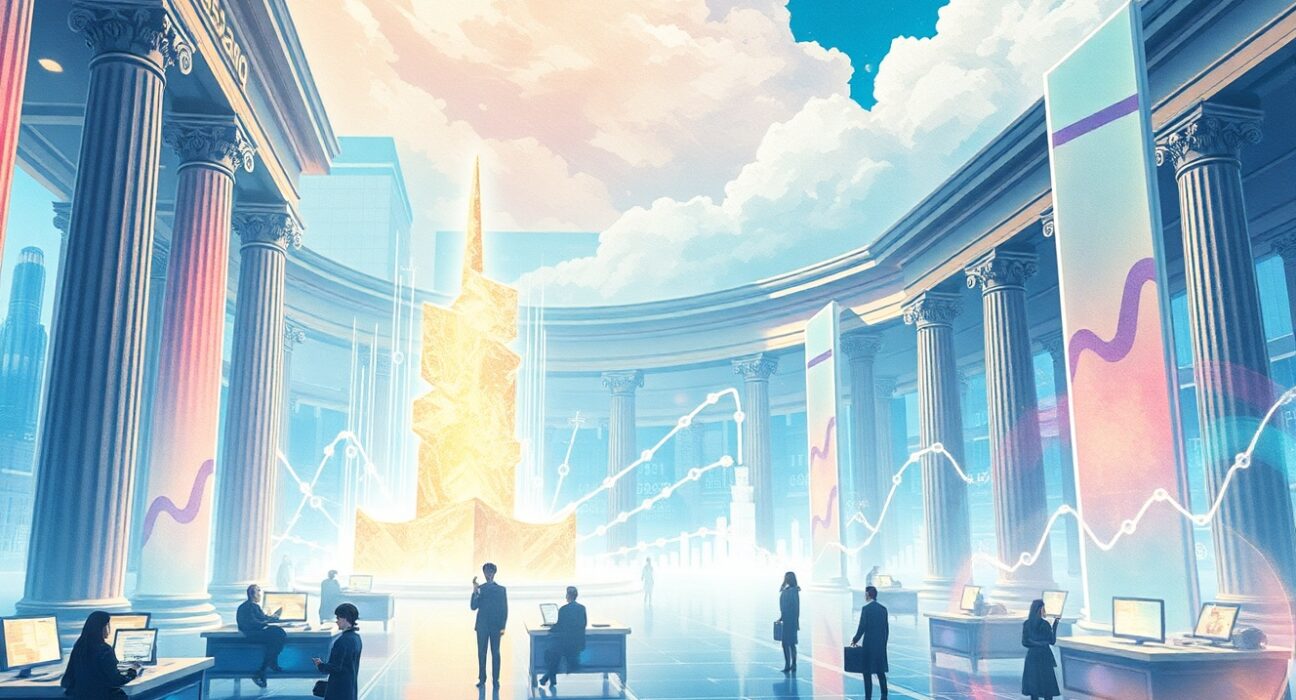 Conceptual visualization of Nasdaq's new prediction market-style binary options trading system