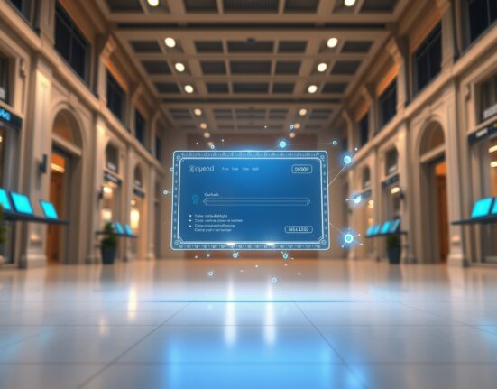 Digital tokenized securities settlement visualization showing blockchain connections between Nasdaq and European markets