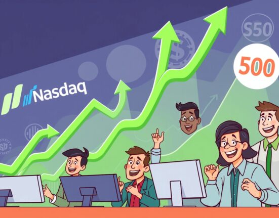 Investors celebrate as the Nasdaq S&P 500 all-time highs signal a booming stock market, reflecting strong economic optimism.