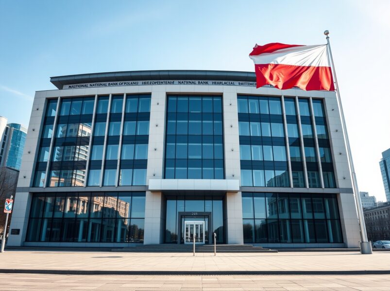 National Bank of Poland headquarters representing central bank policy decisions and economic stability analysis