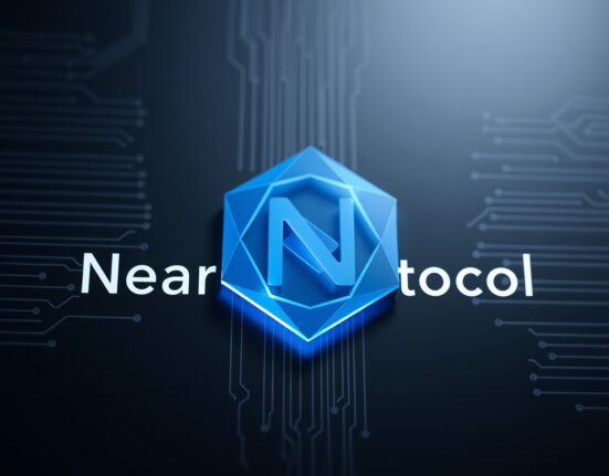 Near Protocol (NEAR) cryptocurrency logo analysis for price prediction and market forecast.