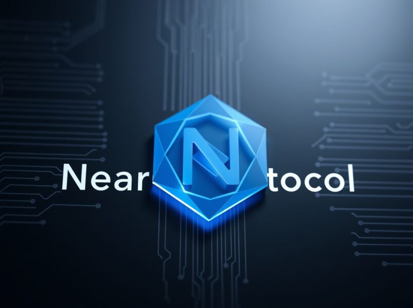 Near Protocol (NEAR) cryptocurrency logo analysis for price prediction and market forecast.