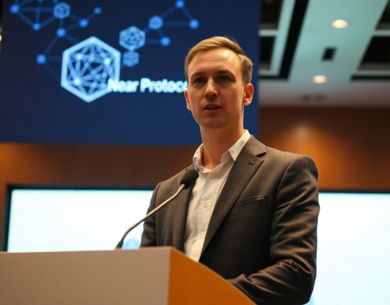 Illia Polosukhin, Near Protocol co-founder, speaking at a conference about tokenomics