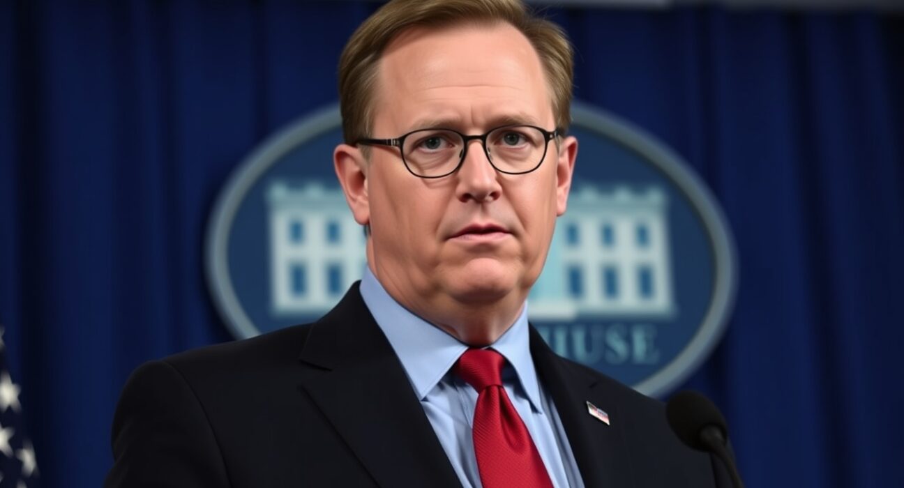 NEC Chairman Kevin Hassett discussing interest rate policy at a White House briefing.