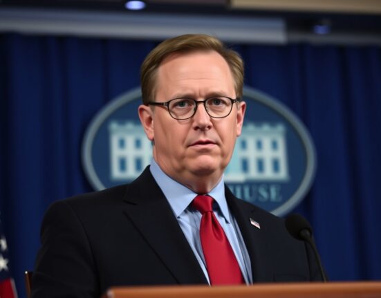 NEC Chairman Kevin Hassett discussing interest rate policy at a White House briefing.