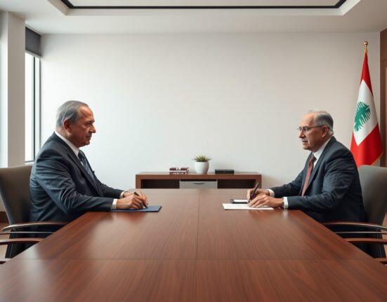 Diplomatic meeting between Israeli and Lebanese officials for direct talks ordered by Netanyahu.