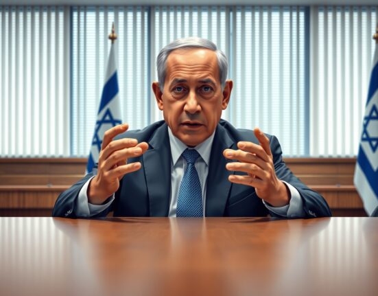 Israeli Prime Minister Netanyahu discussing US policy on Iran's nuclear material removal in diplomatic setting