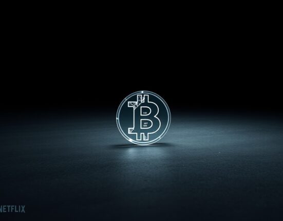 Conceptual image for Netflix's FTX documentary series The Altruists, symbolizing the collapse of the cryptocurrency exchange.