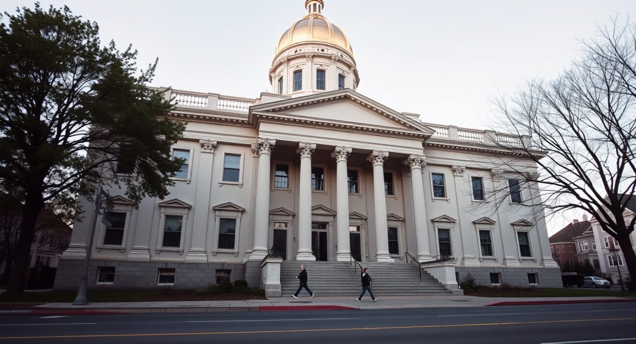 New Hampshire State House in Concord, site of the Bitcoin bond vote.