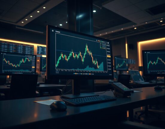 Ethereum price chart on a trading monitor with a green uptrend, symbolizing a large ETH purchase.