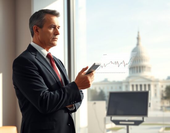 Government official reviewing prediction market data as New York and Illinois implement insider trading bans