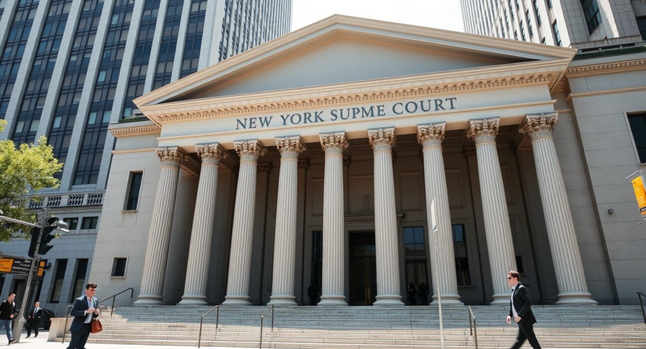New York Supreme Court building exterior, where the state's lawsuit against Kalshi was filed.