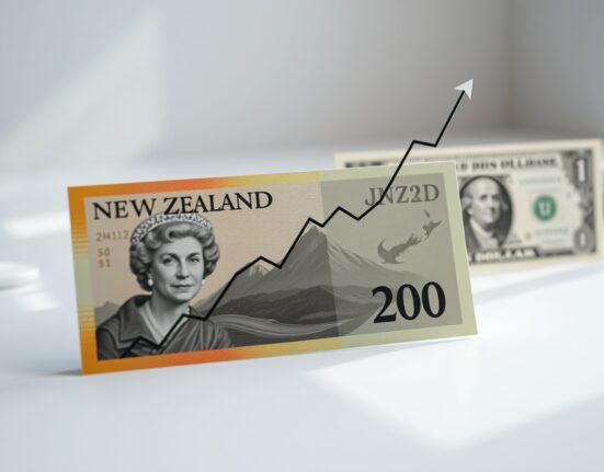 New Zealand Dollar banknote with chart overlay, representing currency strength analysis