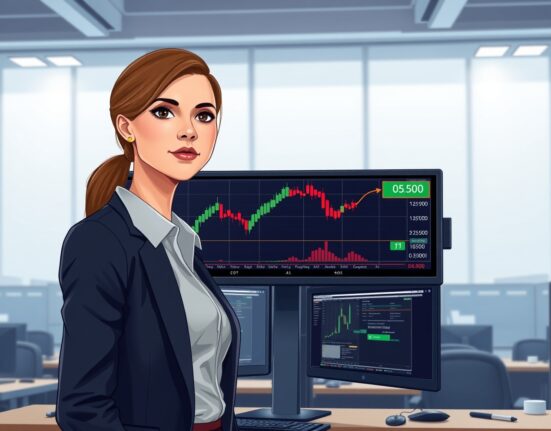 Financial analyst monitoring NZD/USD forex chart above 0.5900 ahead of US jobs data release.