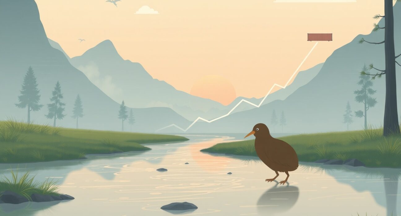 Analysis of the New Zealand Dollar's rise against the US Dollar during global trade uncertainty.