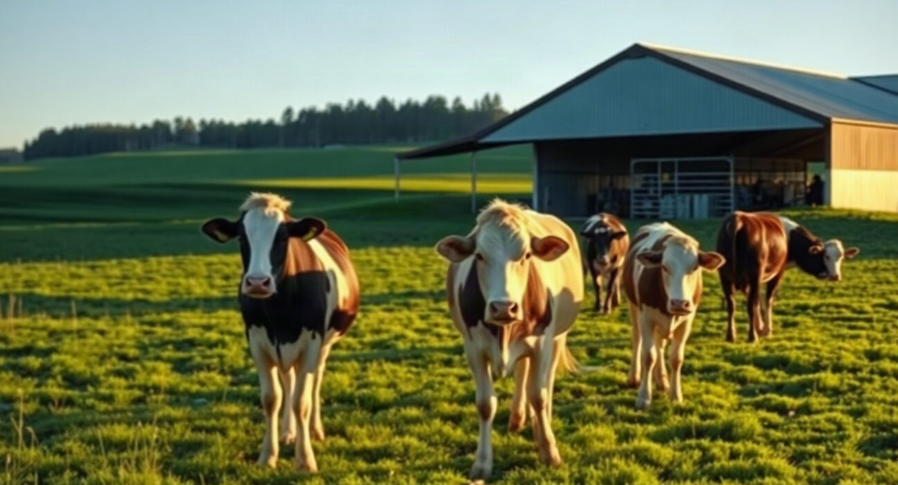 Dairy cows grazing on a New Zealand farm, representing the dairy sector behind the GDT price index.