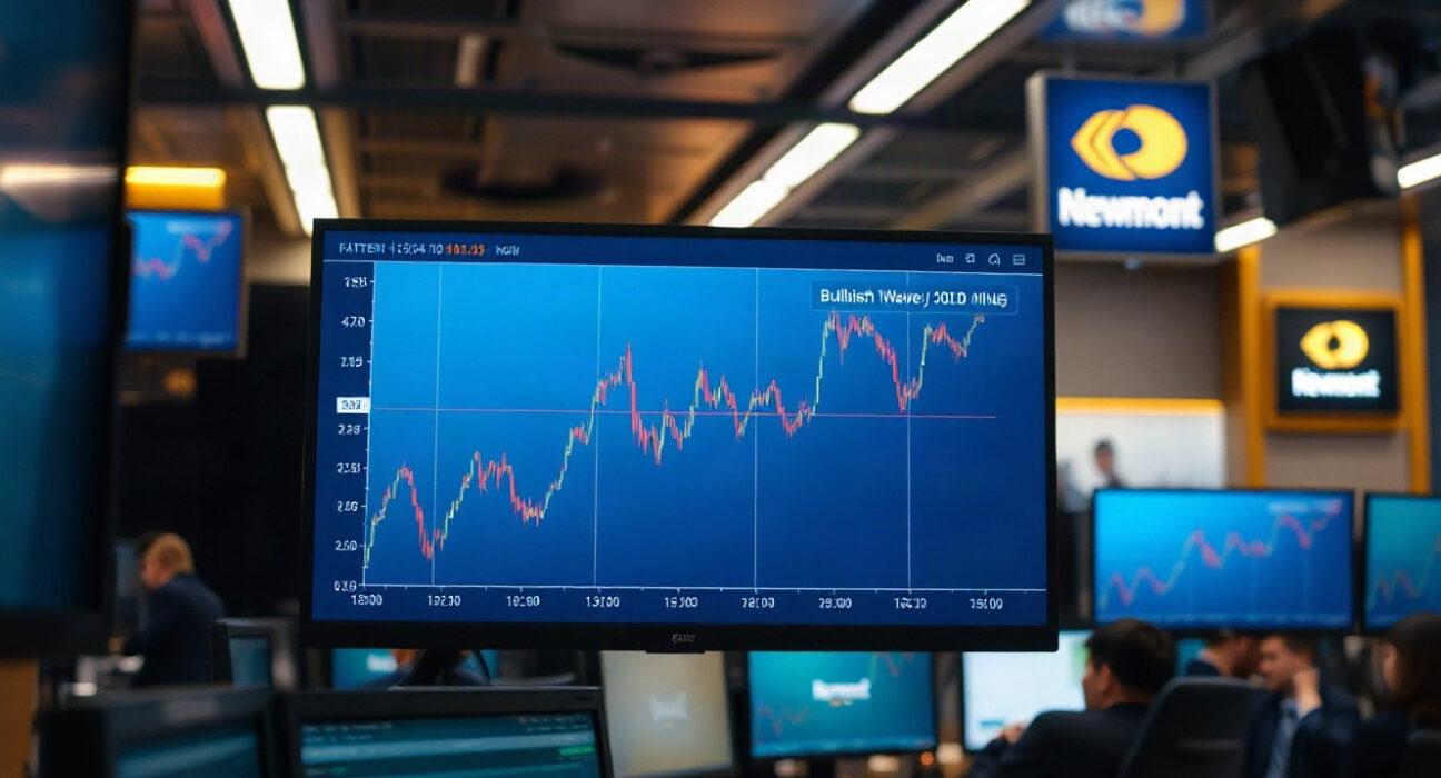 Elliott Wave chart analysis for Newmont (NEM) stock showing bullish pattern
