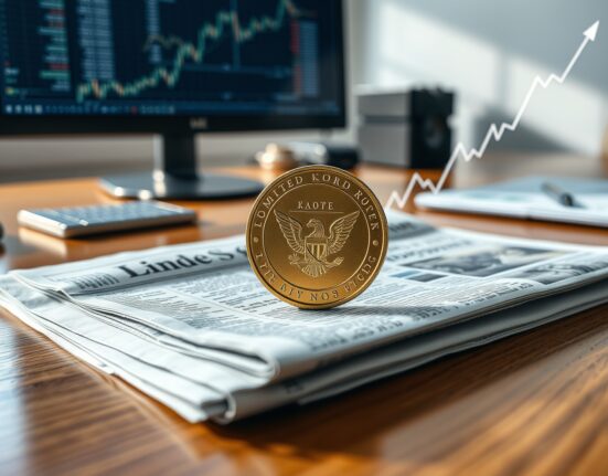 NOK re-rating analysis: Norwegian krone coin on financial chart indicating BNY's assessment of completed currency run.