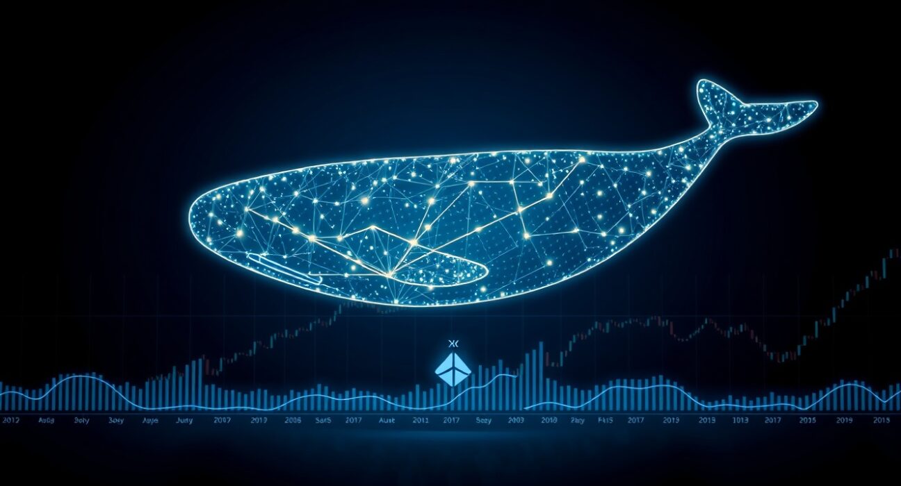 Digital whale moving tokens causing NOM price crash on financial chart