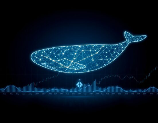 Digital whale moving tokens causing NOM price crash on financial chart