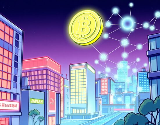 A vibrant cartoon illustrating a revolutionary security token offering for a digital venture capital fund.