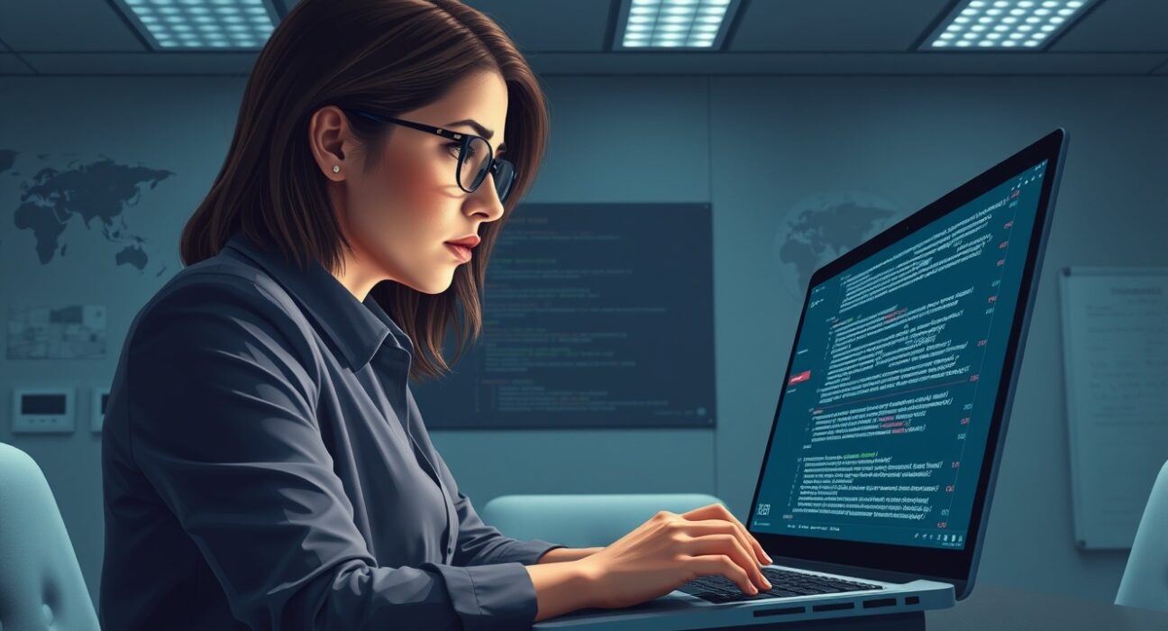 Cybersecurity researcher analyzing blockchain code for North Korean IT worker involvement in DeFi protocols like SushiSwap