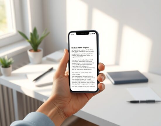 Noscroll AI bot smartphone interface showing curated news digest