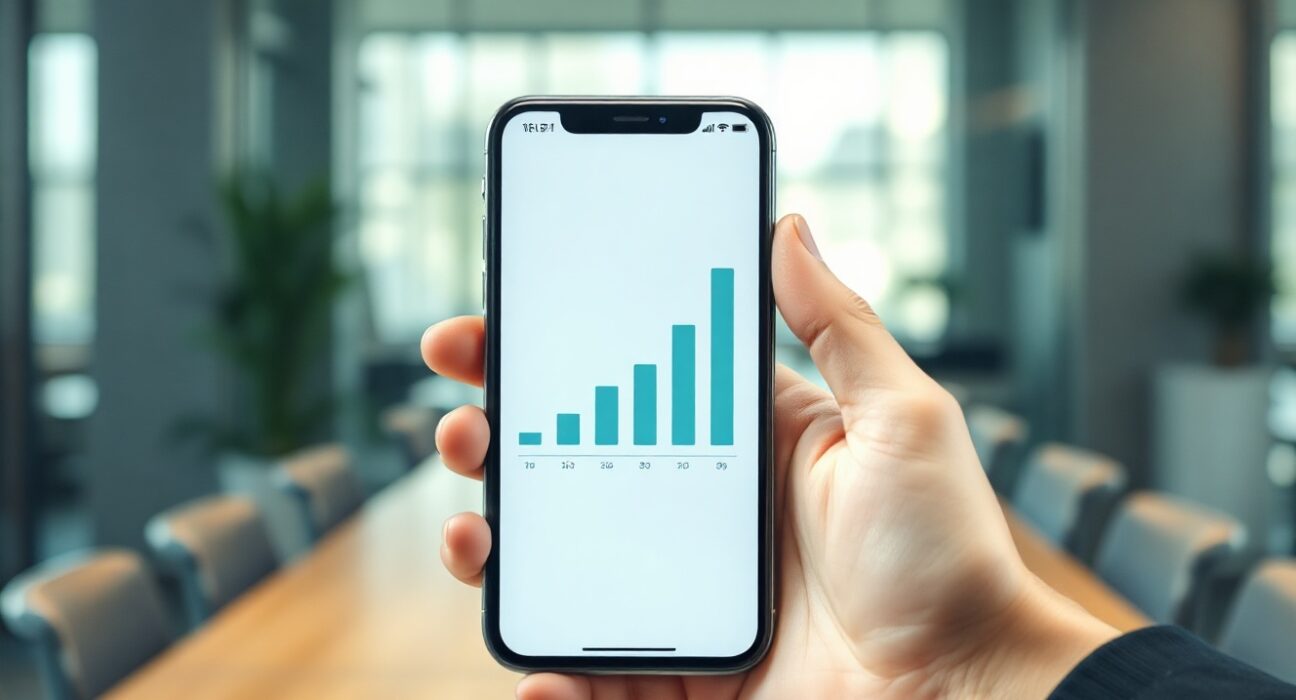 Nu Holdings (NU) Q2 earnings beat – digital banking app on a smartphone with an upward trend graph
