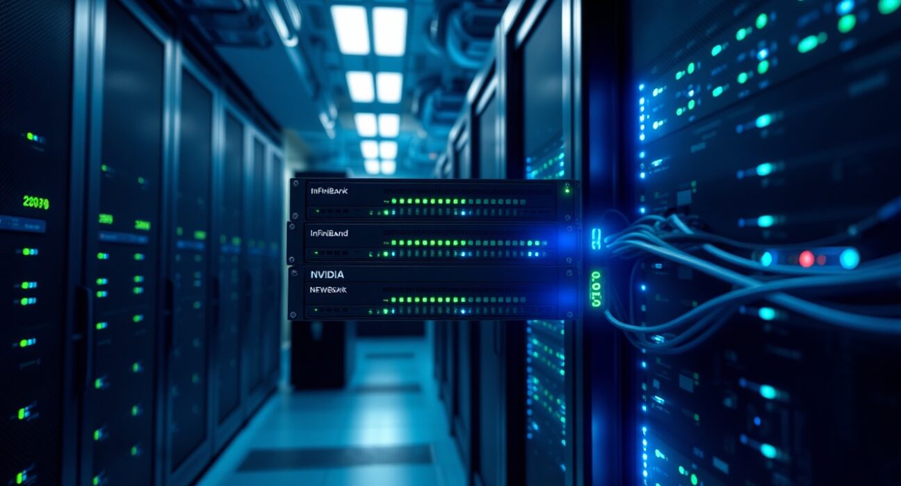 Nvidia's AI data center networking infrastructure powering modern artificial intelligence systems