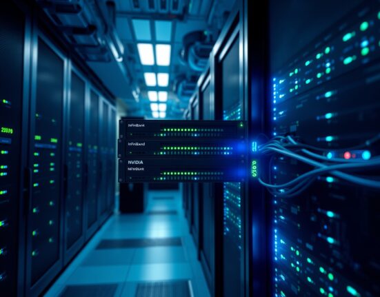 Nvidia's AI data center networking infrastructure powering modern artificial intelligence systems