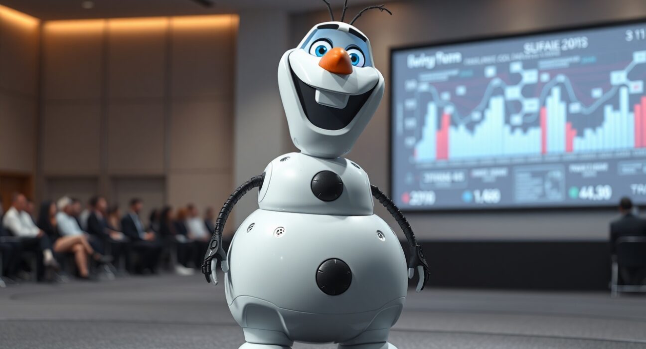 Nvidia's robotic Olaf snowman demonstration at GTC 2025 technology conference