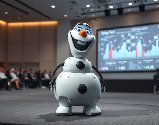 Nvidia's robotic Olaf snowman demonstration at GTC 2025 technology conference
