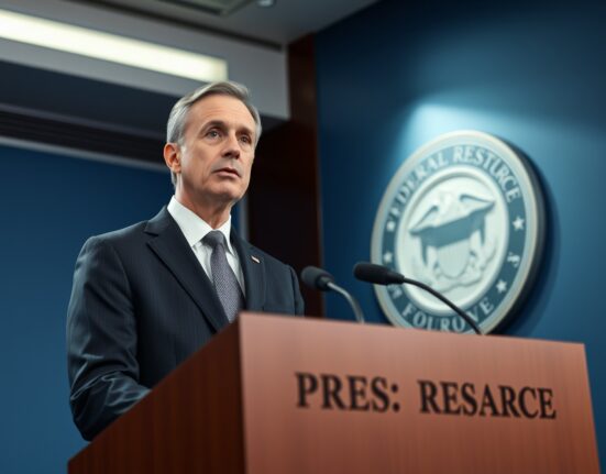 Federal Reserve Bank of New York President John Williams at a press conference.