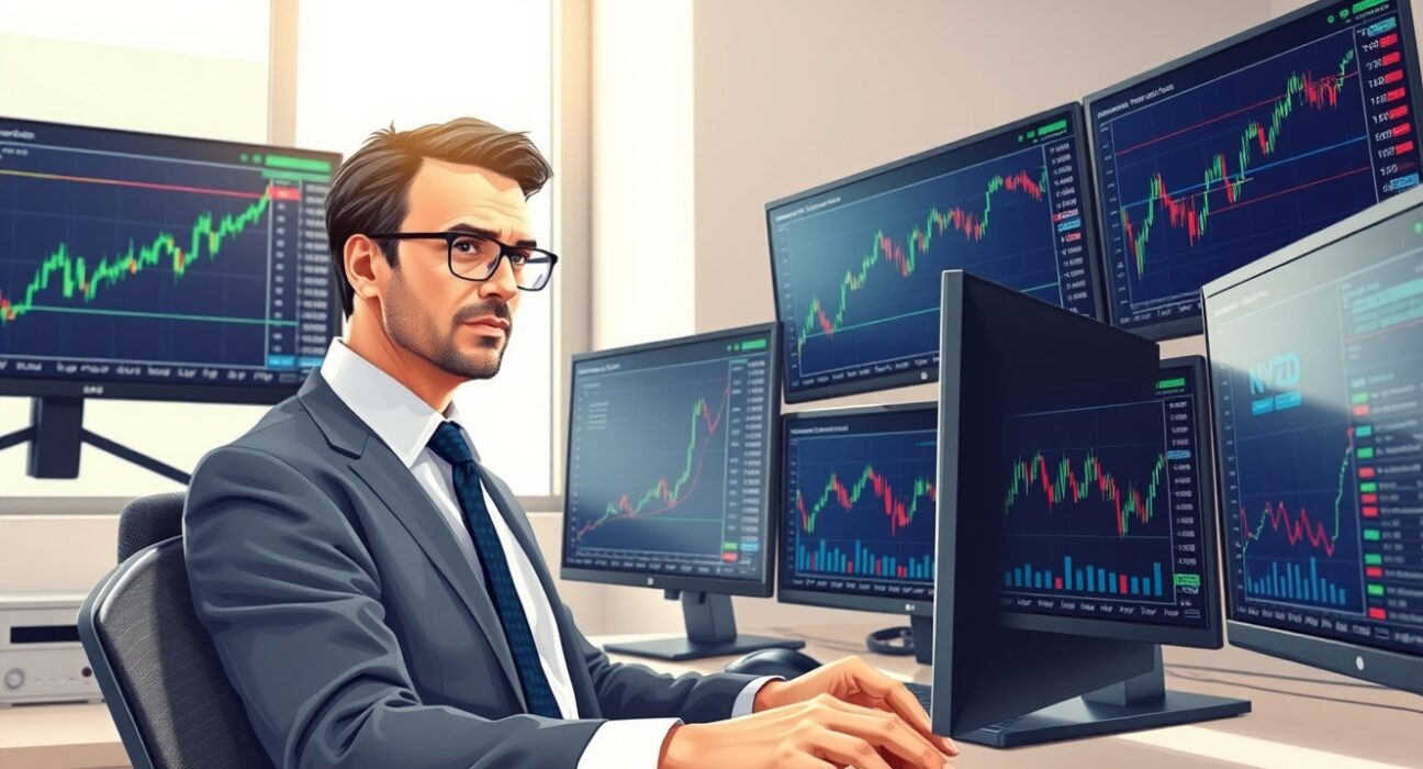 Financial analyst reviewing NZD currency charts and economic data for OCBC market analysis