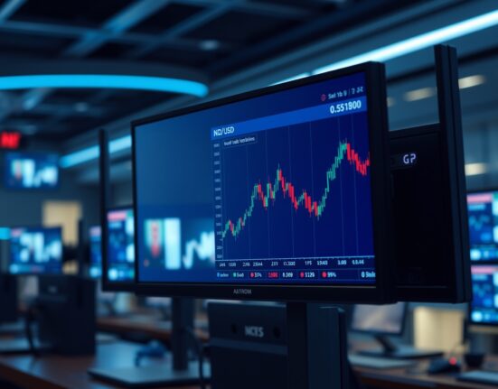 NZD/USD currency pair chart showing bullish momentum towards 0.5900 amid US Dollar weakness and US-Iran tensions.