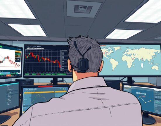 NZD/USD currency chart declining as Middle East tensions impact forex markets