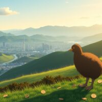 NZD/USD forex pair analysis showing decline despite positive economic data from New Zealand