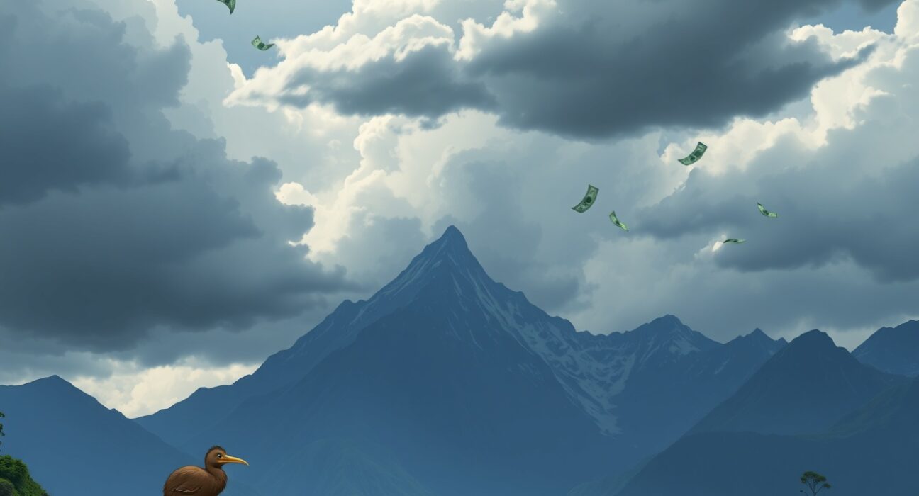 NZD/USD currency pair analysis showing New Zealand dollar weakness against strengthening US dollar