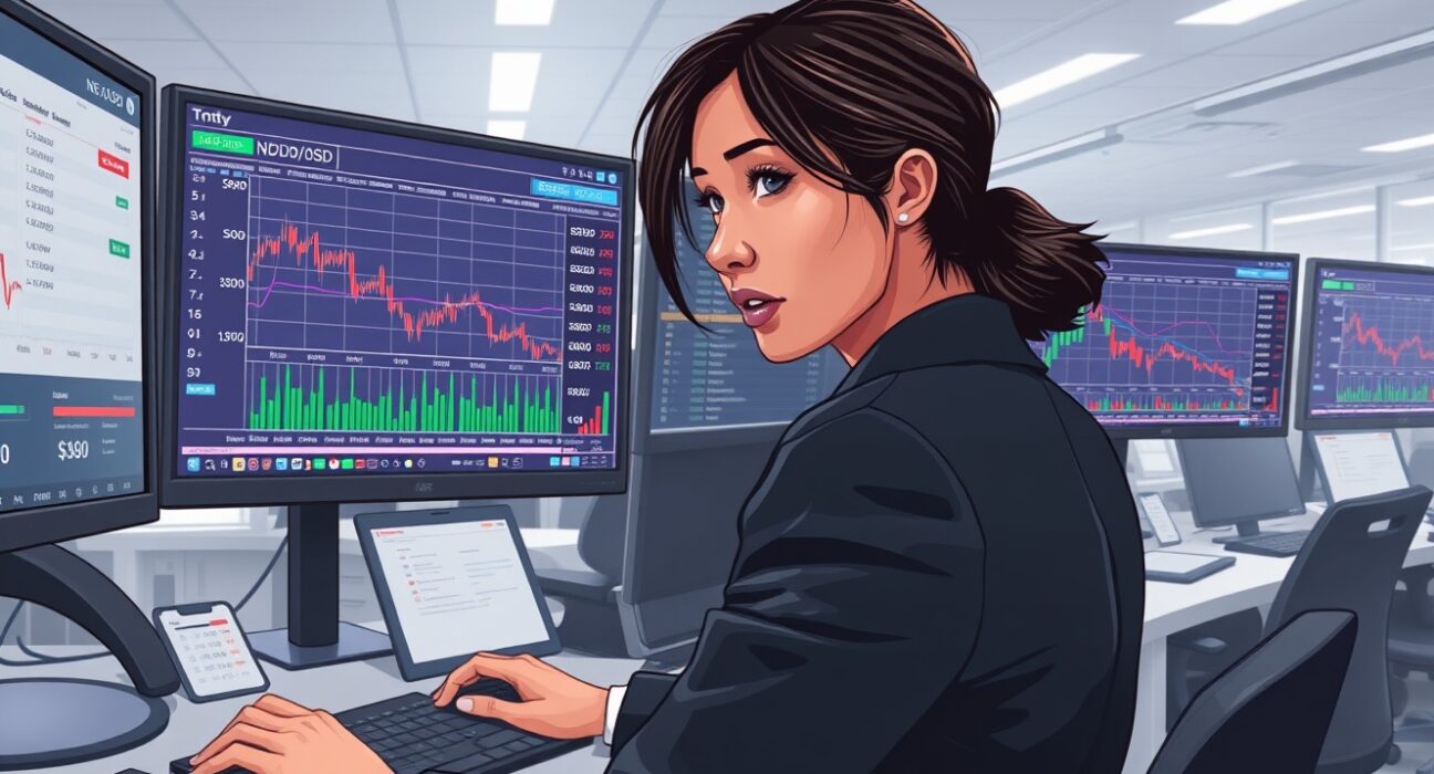 Financial analyst monitors NZD/USD forex pair falling due to US-Iran tensions and economic data.