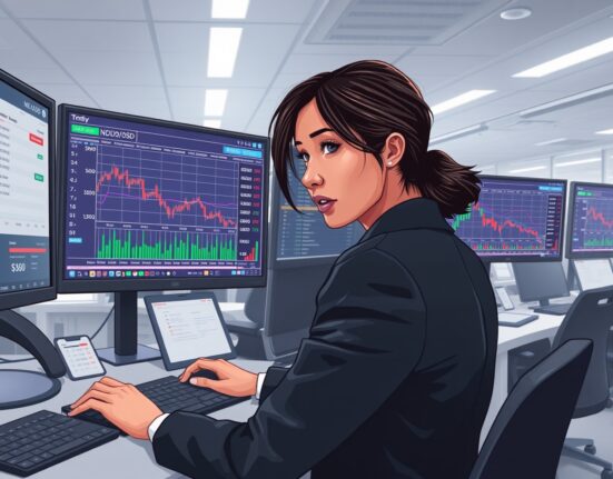 Financial analyst monitors NZD/USD forex pair falling due to US-Iran tensions and economic data.