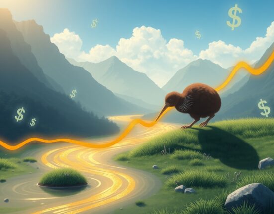 NZD/USD forecast analysis showing the currency pair's battle with the 20-day Exponential Moving Average.