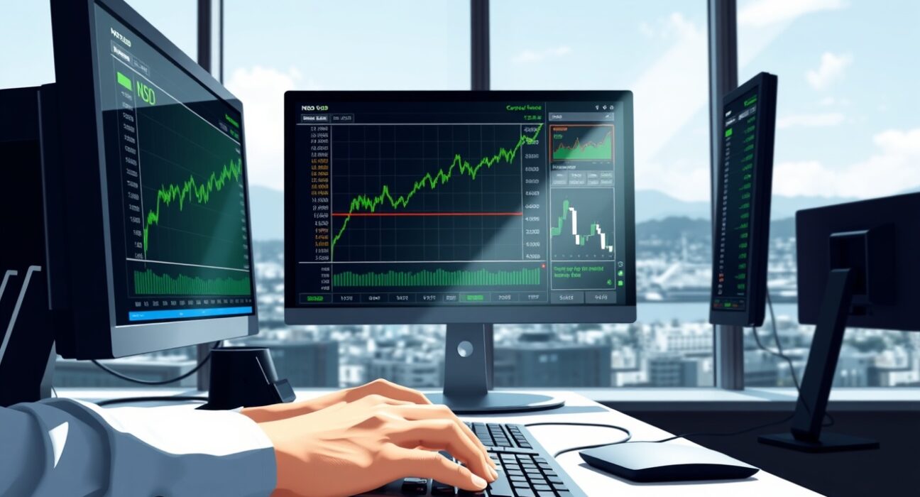 NZD/USD currency trading desk in Wellington showing real-time market reaction to New Zealand inflation data