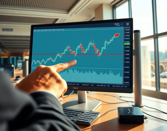 NZD/USD forex chart surging past 0.5900 on a trader's monitor following hot New Zealand inflation data.