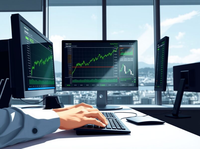 NZD/USD currency trading desk in Wellington showing real-time market reaction to New Zealand inflation data