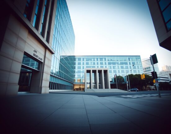 Reserve Bank of New Zealand headquarters in Wellington following a hawkish monetary policy decision.